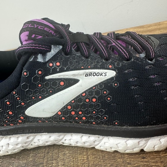 Brooks Glycerin 17 Women's Running Shoes Black Purple Orange Size US 7.5 - Picture 6 of 9